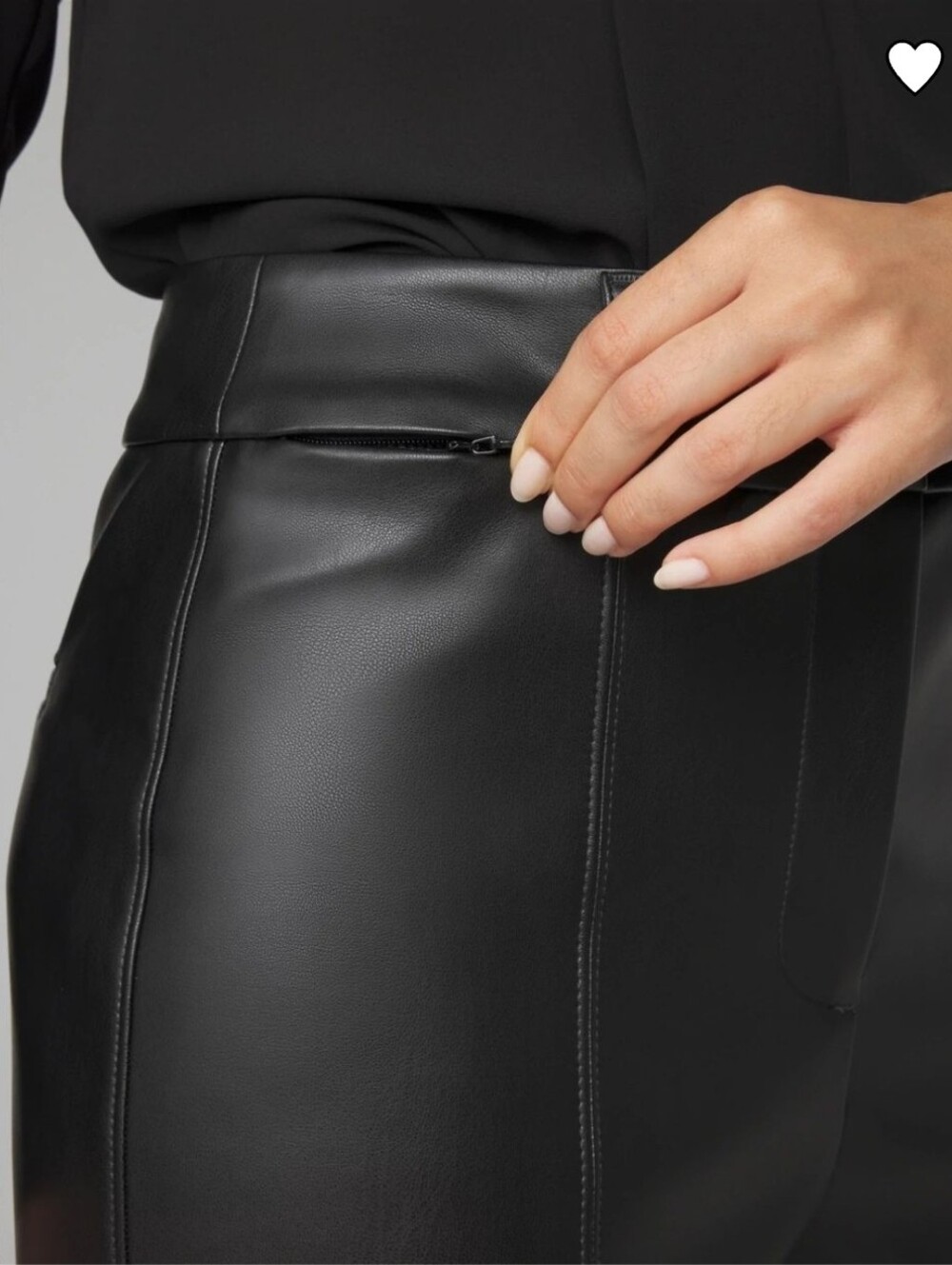 ❤️ NWOT! WHITE HOUSE BLACK MARKET HIGH RISE SLIM VEGAN LEATHER TROUSERS / PANTS - Picture 5 of 15